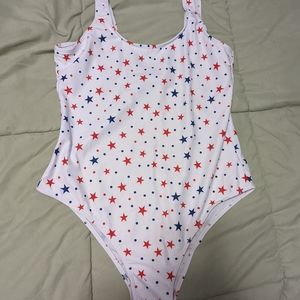 BRAND NEW Pink Lily Ivory Stars Large One Piece